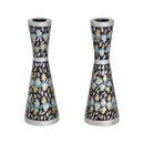 Yair Emanuel Blue Pomegranate Candlesticks