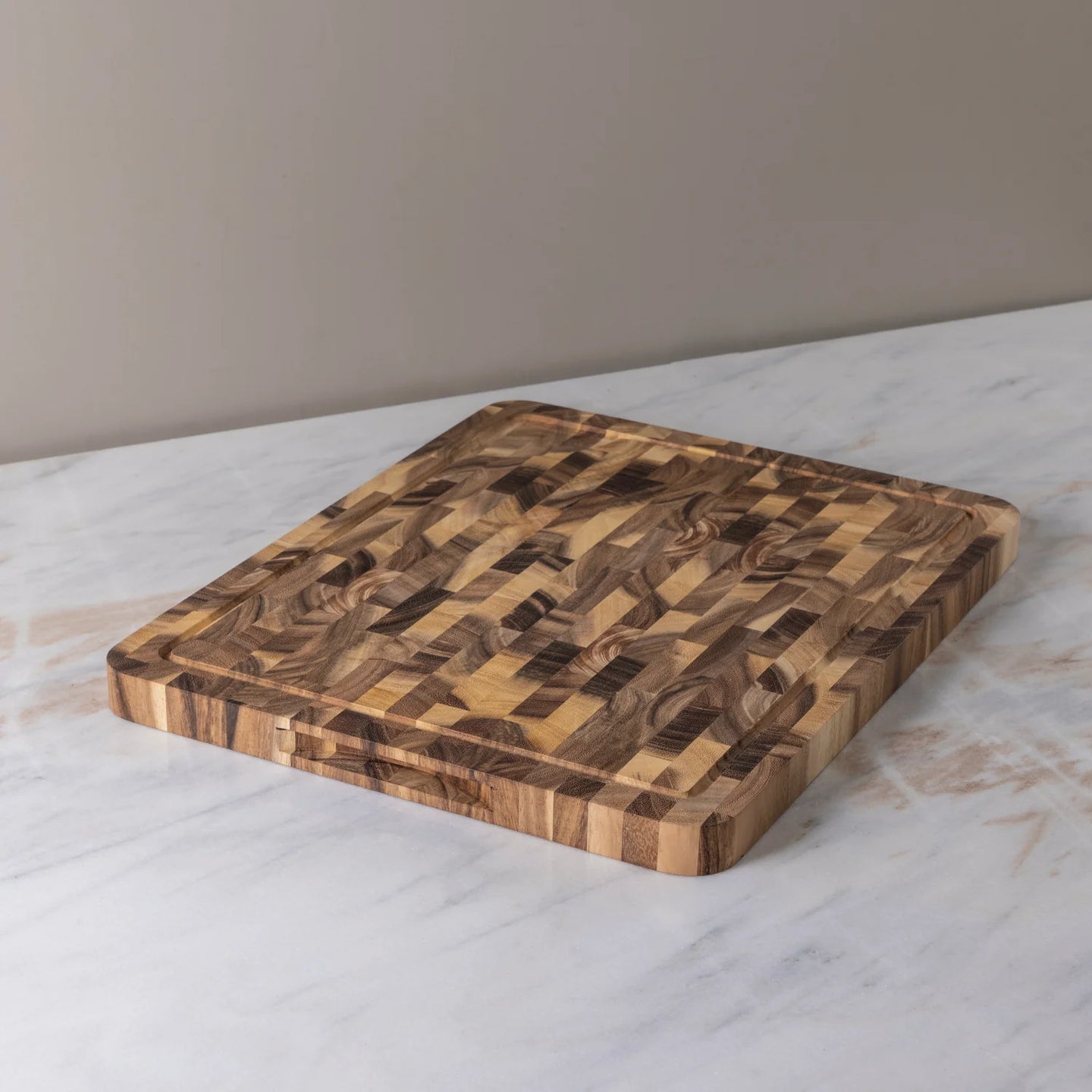Acacia End Grain and Teak Cutting Board