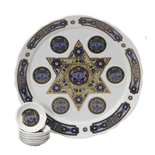 Star of David Oriental Seder Plate