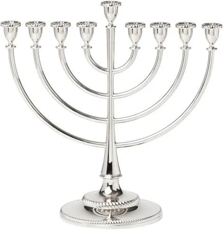 Reed & Barton Roseland Silver Menorah
