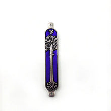Load image into Gallery viewer, Pewter and Enamel Tree of Life Mezuzah
