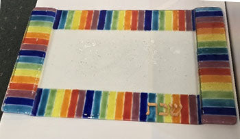 Beautiful Fused Glass Challah Board