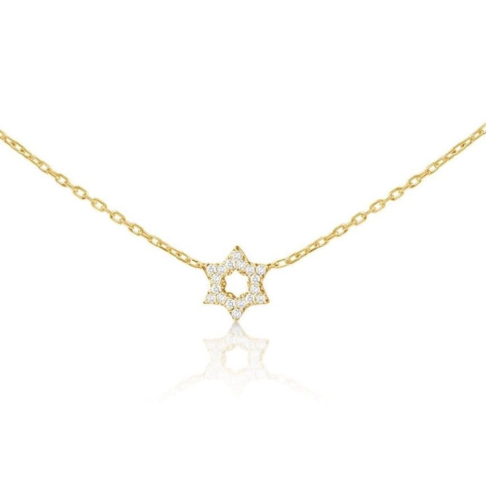 14K Yellow or White Gold and Diamond necklace