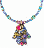 Vibrant Hamsa Necklace