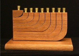 Kinetic Wood Menorah