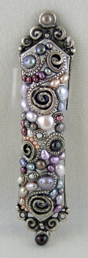 Pastel And Multi Pearl Mezuzah