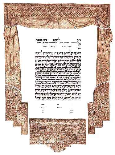 Ahuvim Ketubah (copper)