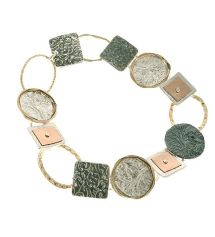 Dganit Hen Multi-Shape Tri-Metal Bracelet