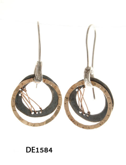 Dganit Hen Tri-Metal Disc earrings