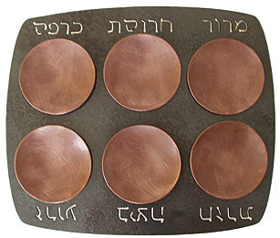 Stainless Steel and Copper Seder Plate