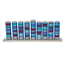 Load image into Gallery viewer, Emanuel Anodized Aluminum Menorah with Full Rings
