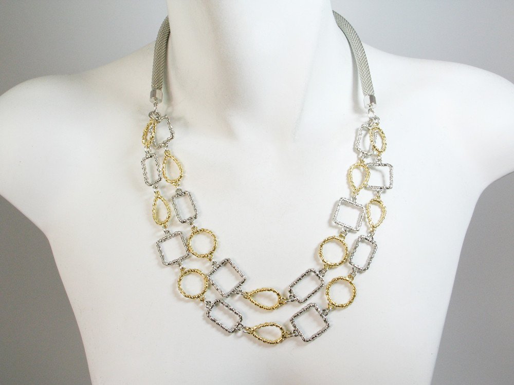 Erica Zap 2-Strand Geo Shape Necklace