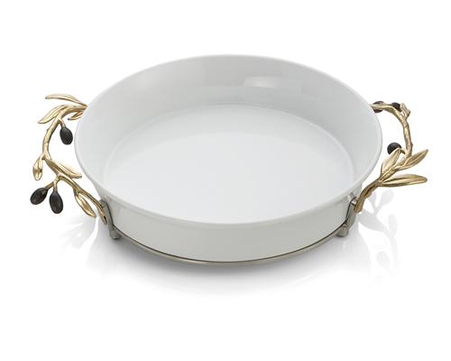 Michael Aram Olive Branch Gold Pie Dish