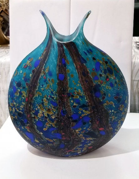 Ocean Forest Flat Vessel Glass Vase