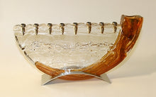 Load image into Gallery viewer, Glass Shofar Menorah
