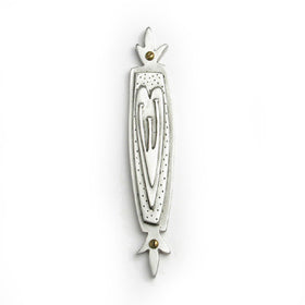 Pewter Heart Mezuzah