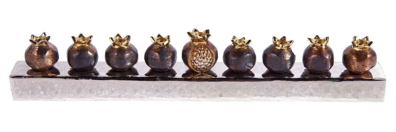 Emanuel Pomegranate Strip Menorah