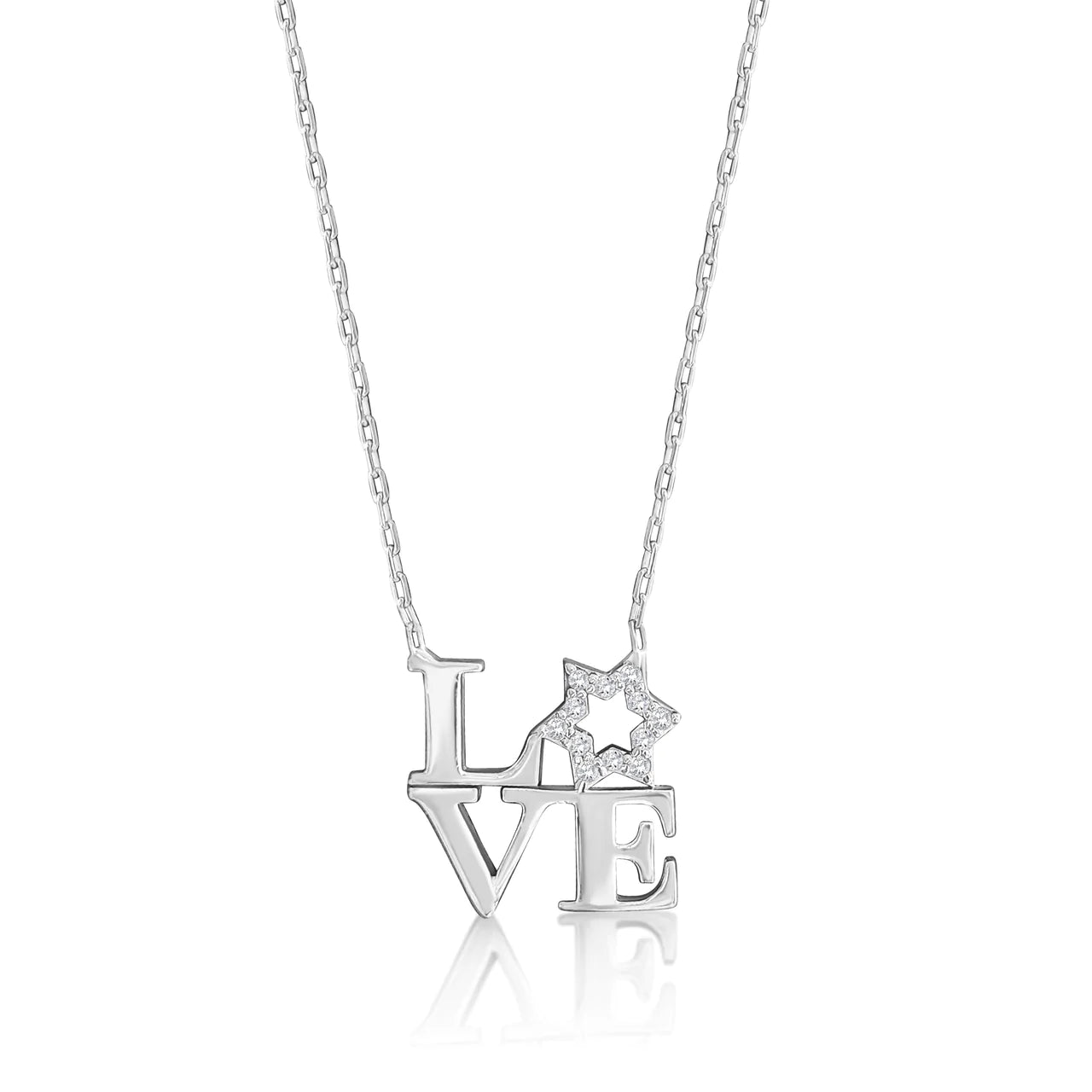 Jewish Star Love Letter Necklace