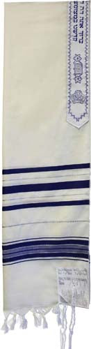 Traditional Blue And Silver Tallit