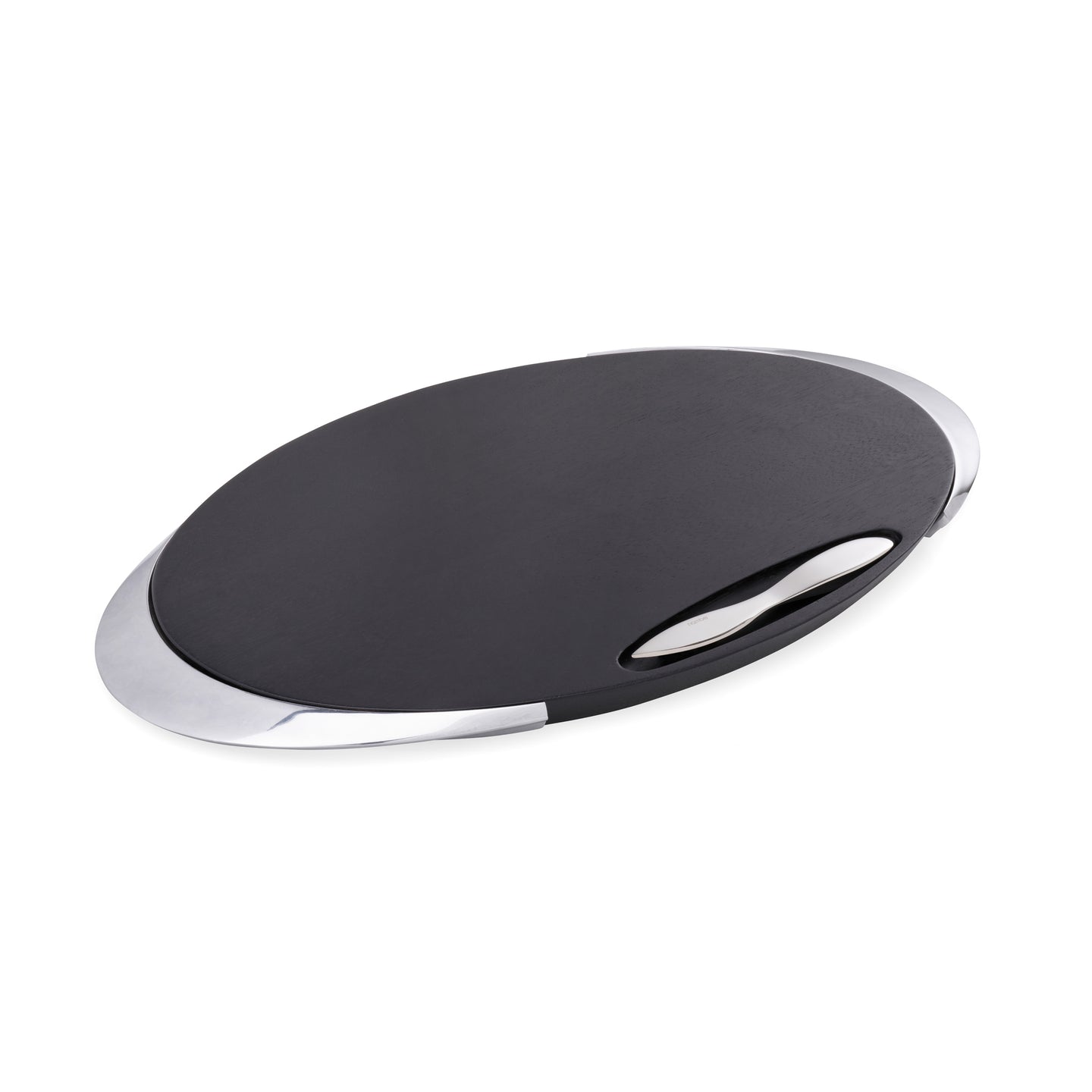 Nambe Noir Cheese Board with Knife