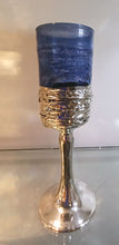 Load image into Gallery viewer, Blown Glass And Sterling Kiddush Cup
