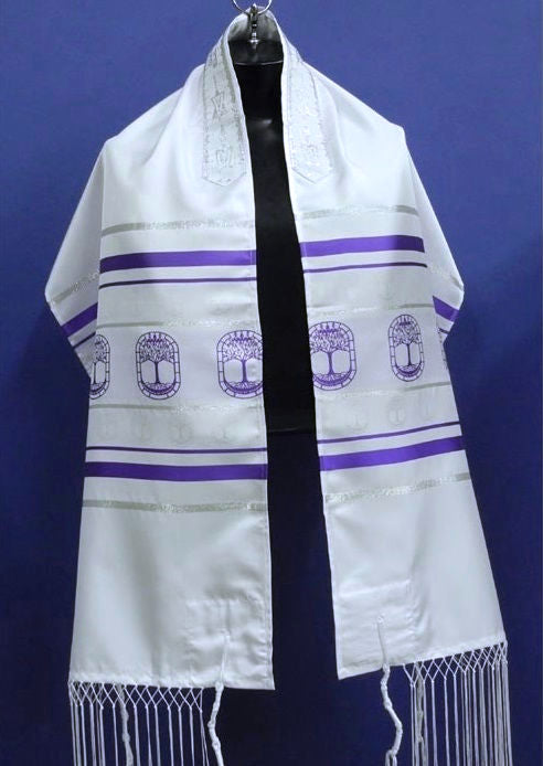 Tree Of Life Tallit And Bag - Violet