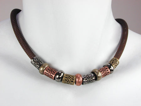 Erica Zap Antique Copper Mesh Filligre Neckace